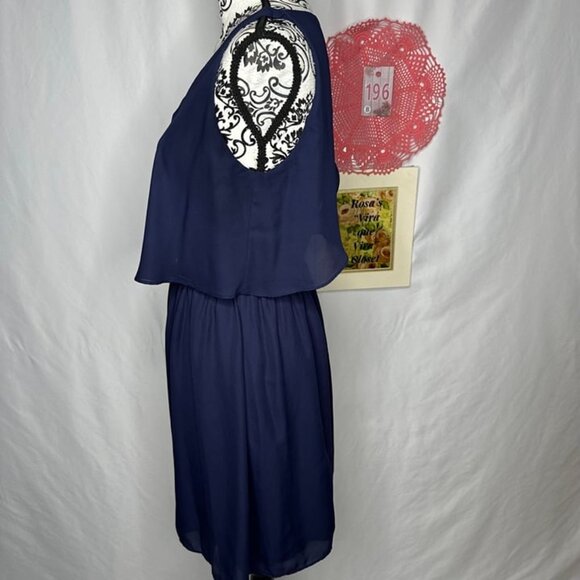Soprano Sleeveless Junior's Navy Dress Size Small - Picture 3 of 7